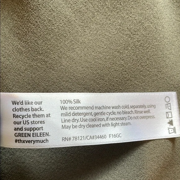 Eileen Fisher Green Tank Top with Scoop Neckline - Picture 5 of 5